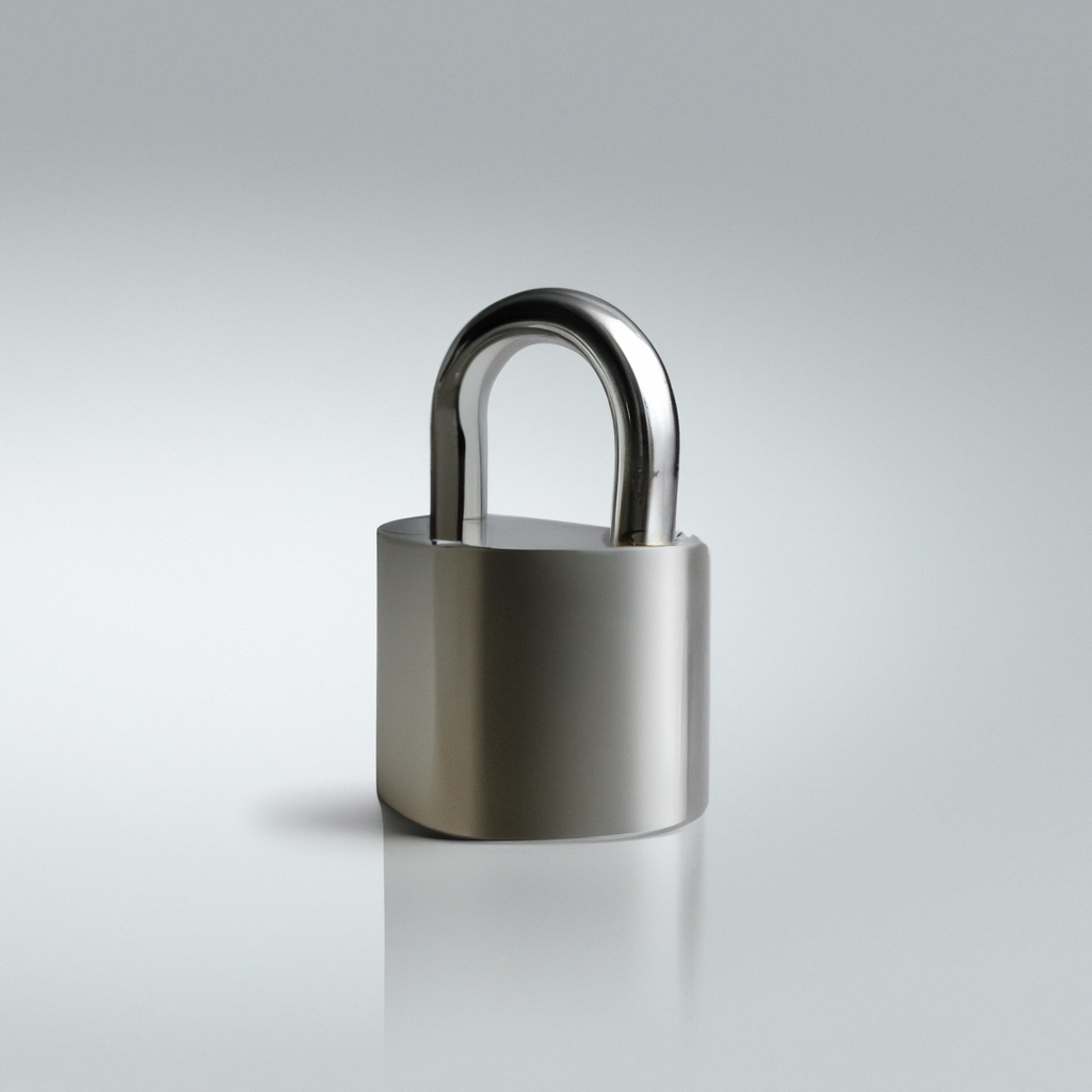 Artistieke foto van een lens met reflectie en slot-icoon, symbool voor gegevensbescherming